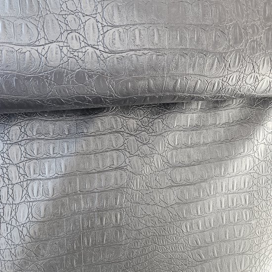 BNDGx® - Nep leer stof krokodillen print - Zwart - 100cm X 140cm
