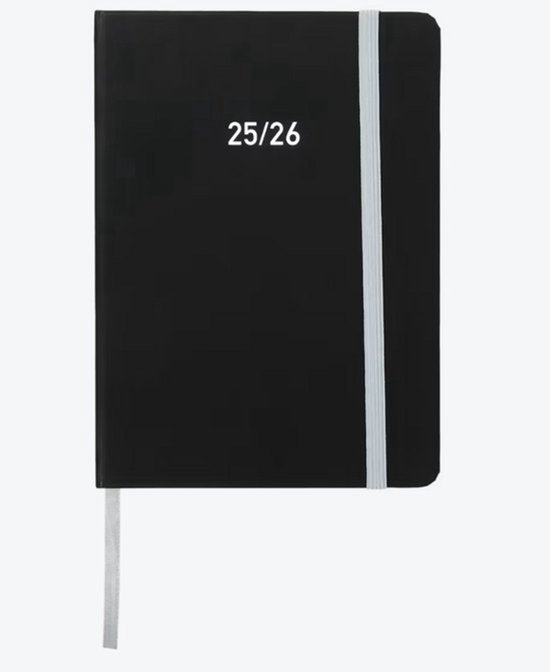 BASIC Agenda 2025-2026 – A5 Schoolagenda – Weekoverzicht – ZWART – Handig & Compact