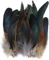 Uposao 100 stuks natuurlijke hanenveren 8-13 cm ambachtelijke veren decoratie haan staartveren kippenveren fazantveren voor handwerk, doe-het- zelf, decoratie, kostuum, rekwisietdecoratie