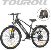 Bol.com Touroll J1 275 inch Trekking Bike met 250W Motor 36V 15.6Ah Batterij Max 100km Bereik 1.8" LCD Display Shimano 7-Speed S... aanbieding