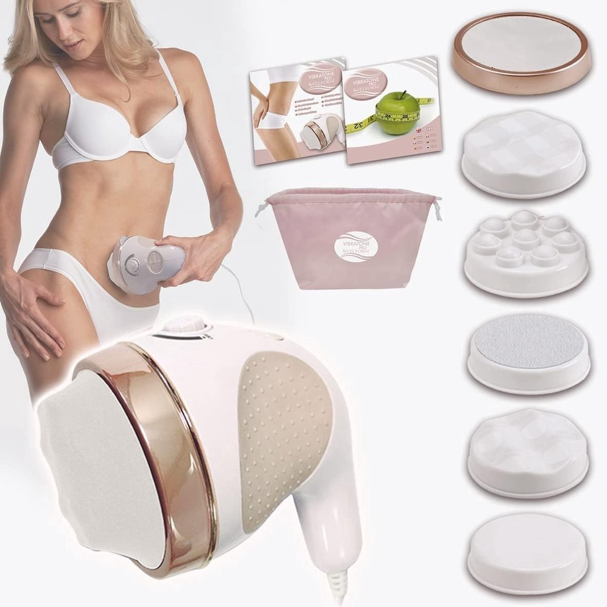 WNHB® Cellulite massage apparaat met voedingsgids - anti-cellulitis massager voor huidversteviging en doorbloeding