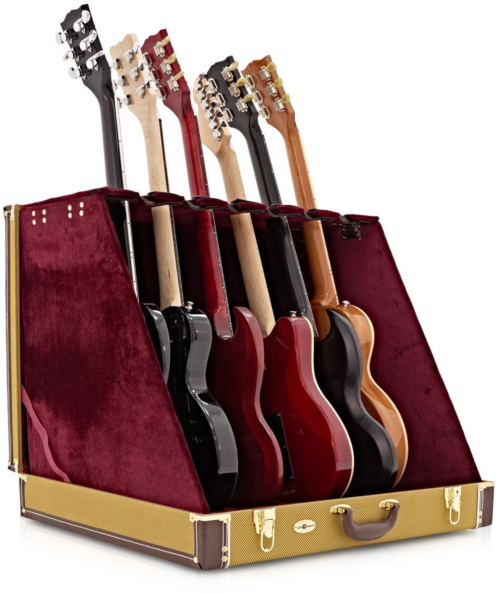 Rack Koffer van Gear4music, voor 6 Gitaren, Tweed