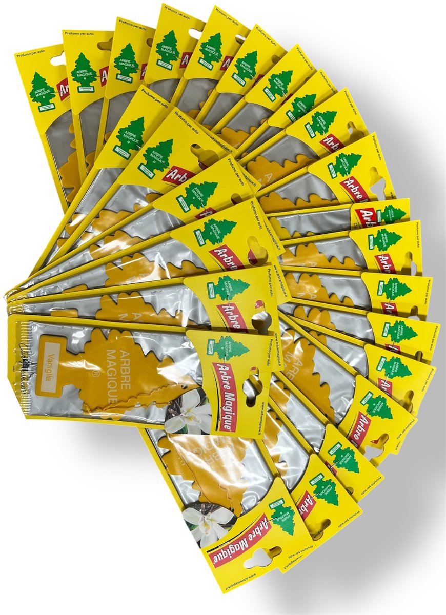 Arbre Magique luchtverfrisser - Geel - Vanilla 24 pack!!