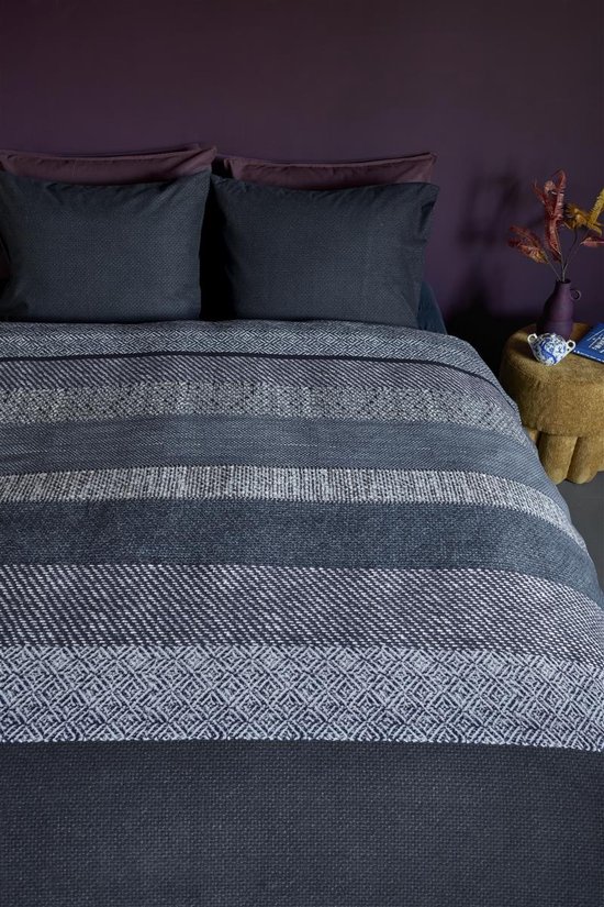 Beddinghouse Enzo dekbedovertrek - Eenpersoons - 140x200/220 cm - Blauw van Merkloos — afbeelding 4