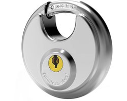 Hangslot - Discusslot - 80mm - Extra Sterk Staal - Sloten - Discus Slot - Rond Ringslot - Sleutelslot - Hangsloten - Slot met Sleutel - Rond 1