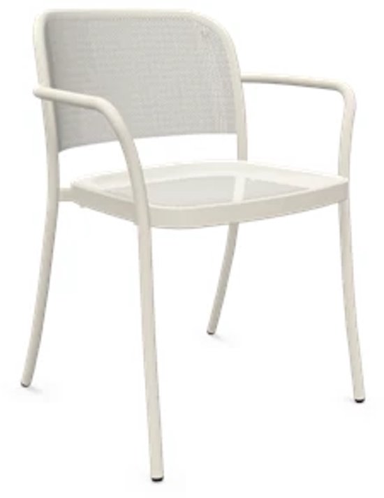 Emu Café stoel met armleuning mat wit