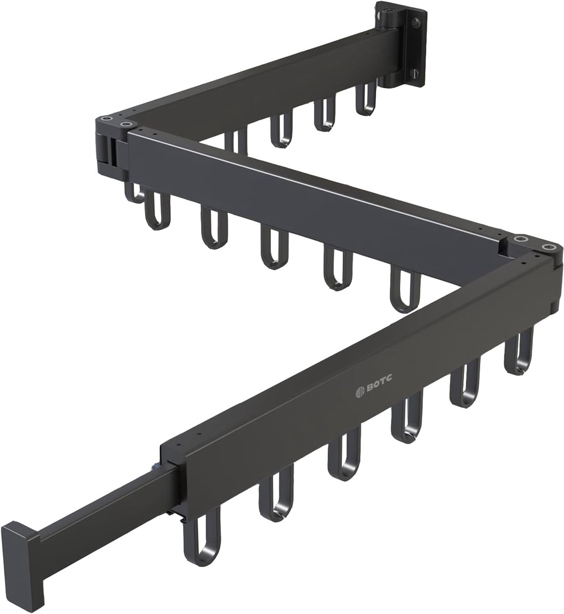 Goedkoopste BOTC Droogrek - Wasrek - Wanddroogrek - Droogrek Inklapbaar - Wasrek Hangend - Uitklapbaar - Muur - Ophangbaar - Zwart