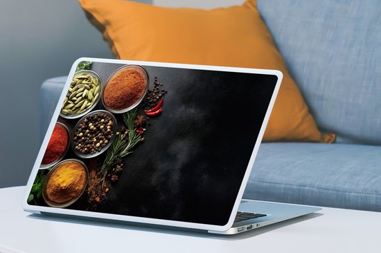 Laptop sticker - 17.3 inch - Glazen - Bakjes - Blaadjes - Kruiden - 40x30cm - Laptopstickers - Laptop skin - Cover
