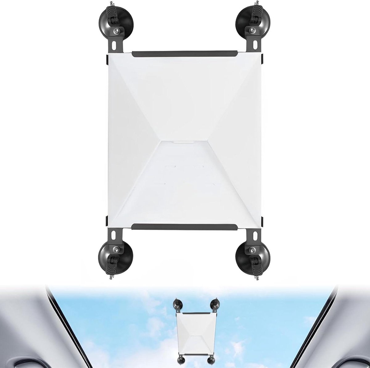 Allecto Plus - Zonnedak Zuignap Houder voor Auto - Montageset voor Autoruiten - Mini