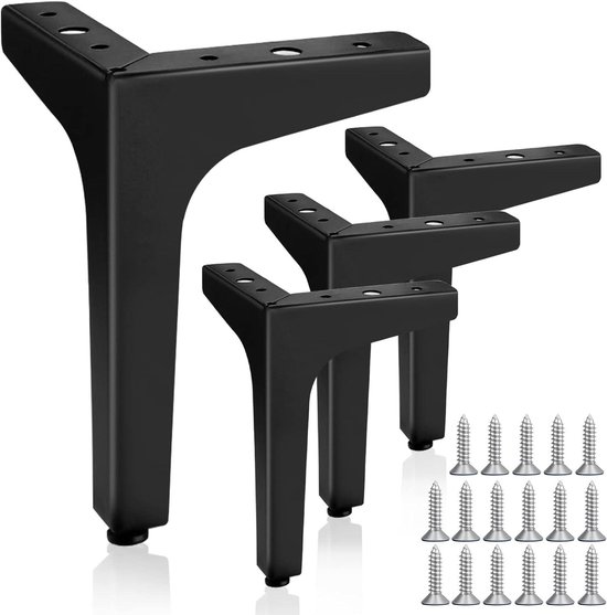 Moderne Metalen Driehoek Meubelpoten,4 Stuks Diy Tafelpoten,Kastpoten,Bankpoten,Bedpoten,Meubelpoot,Keuken/Badkamer Vervangende Meubels Voeten,Poten Voor Meubels Met Schroeven,Bronze-15cm(5.9in