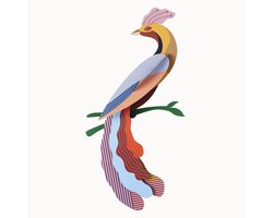 Paradijsvogel Nusa Studio Roof - Nusa Wall Art - Muurkunst - 3d vogel - Muurdecoratie - Gerecyled karton