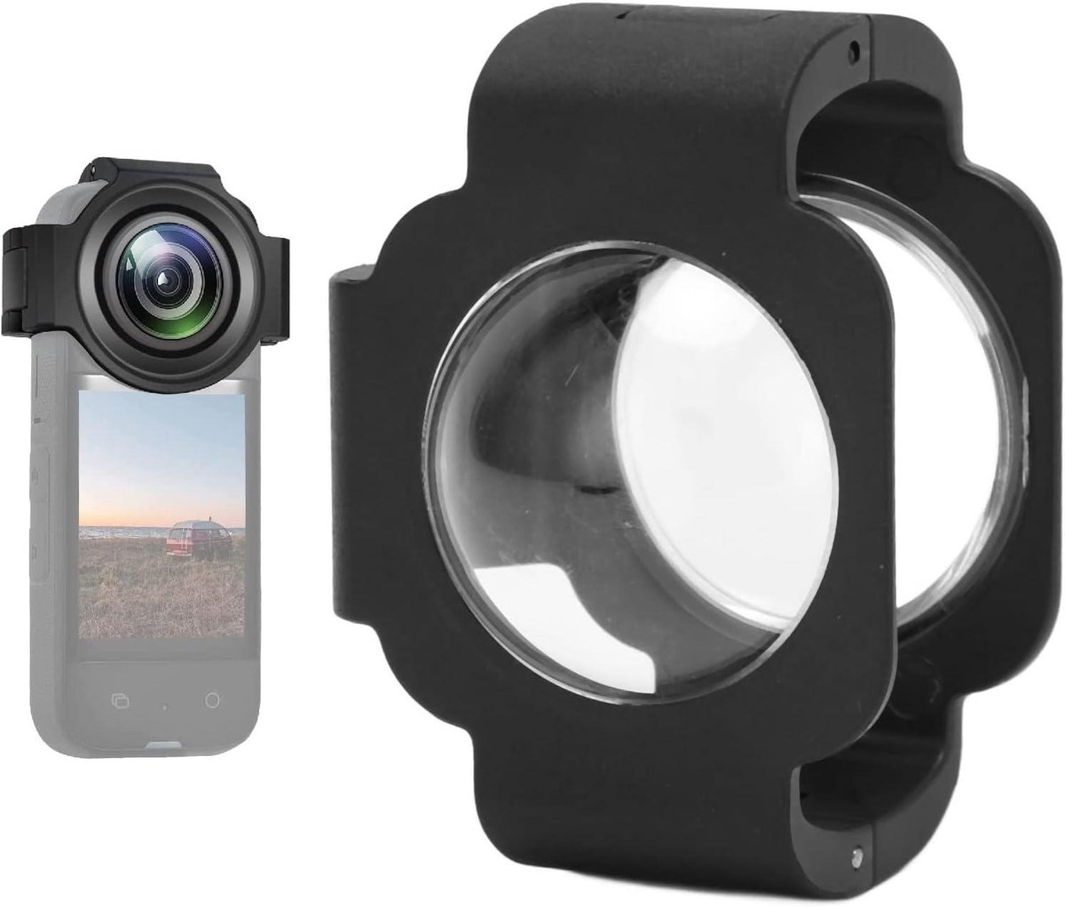 Allecto Plus - Upgrade Cameralensbescherming voor ONE X3 met Gehard Glas en Waterdichte Beschermhoes - Hoge Transparantie - X3 Accessoires