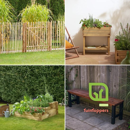 Décorations de jardin | Jardinière en bois marron 80x40cm | Avec du tissu de carotte | Marron Imprégné | Jardinière extérieure | Bois de pin | Durable | Livré monté prêt à l'emploi
