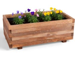 Plantenbak voor buiten met Worteldoek - Geïmpregneerd EU Grenenhout - Kweekbak - Moestuinbak - 80 x 40 cm