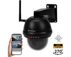 SecuFirst CAM214Z Dome Camera zwart – IP Camera draai- en kantelbaar voor buiten – FHD 1080P