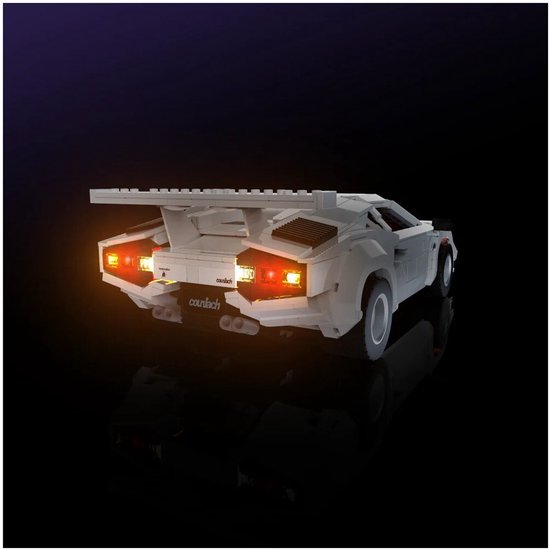 LMB 2.0 - Kit d'éclairage adapté à LEGO® Lamborghini Countach 5000 Quattrovalvole 10337