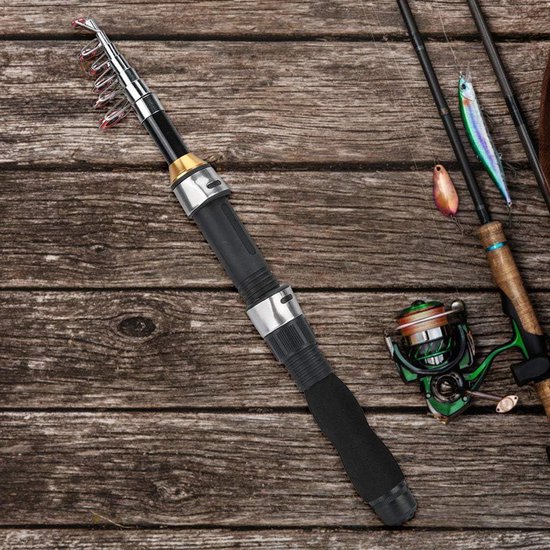 Allecto Plus - Draagbare Telescopische Hengel voor Zee- en Zoetwater Vissen met Mini Formaat - Reizen - Hengel voor Forel en Baarsvangst — afbeelding 5