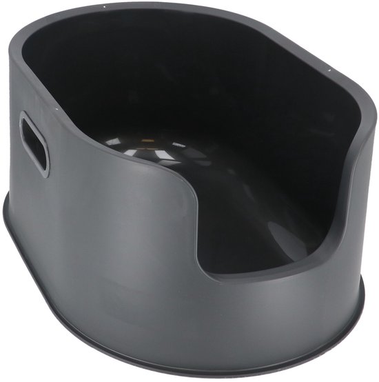 Toilette pour chat Adori - Bac à litière - 25x40x61 cm Gris foncé