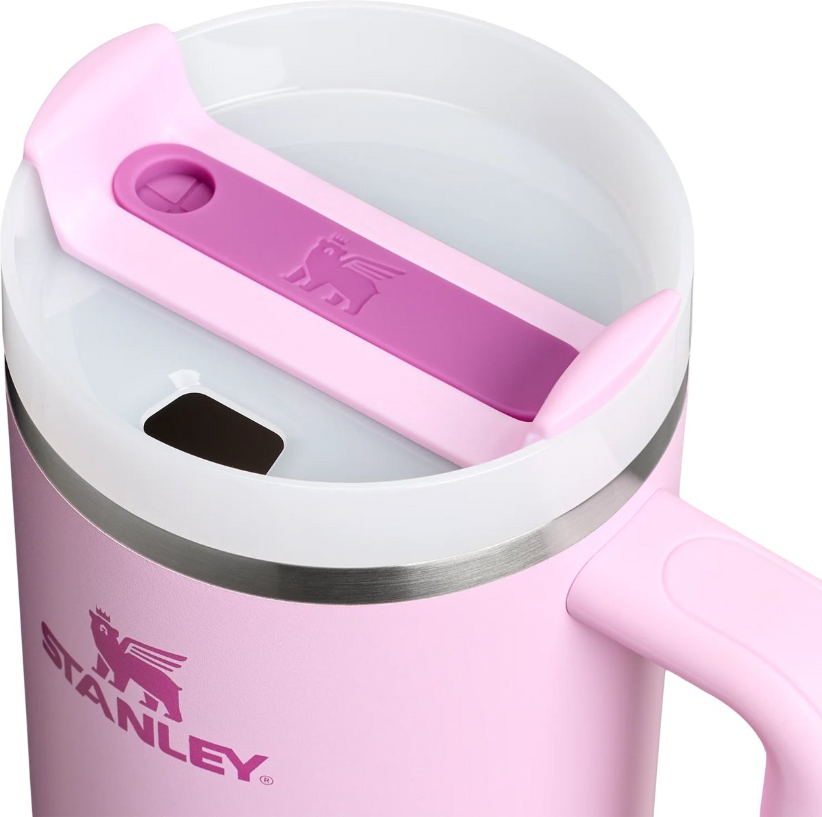 Stanley Quencher H2.0 Flowstate Tumbler - 1.2L - RVS - Cherry Blossom - Roze - Stanley Cup met Rietje en Handvat - Thermosbeker - Thermosfles - Beker - Drinkbeker - Drinkfles - Fles - Koffiebeker To Go - Mug - Waterfles – foto 3