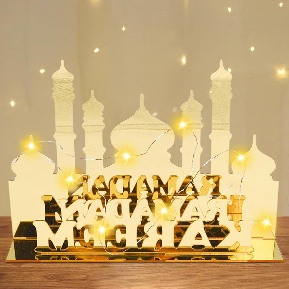 Allecto Plus - Eid Mubarak Ramadan decoraties acryldecoraties tafeldecoratie nachtlampje