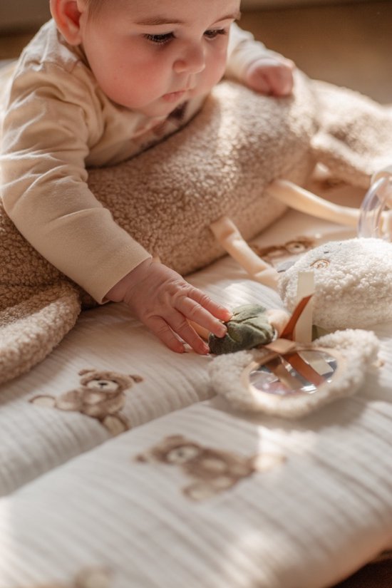 MamaLoes Bowie de Beer Buiktrainer Baby - Buikligtrainer - Tummy Time kussen - Buikkussen - Activiteitenkussen — afbeelding 5