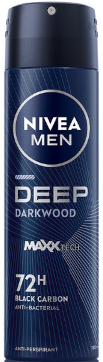 Nivea Men Deodorant Deospray Deep Black Charcoal 150 ml