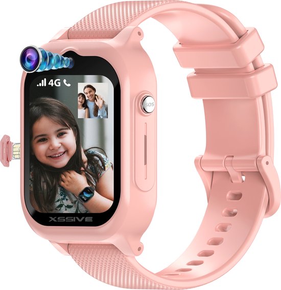 4G Smartwatch met - GPS Horloge Kind met Simkaart - (Video) bellen &