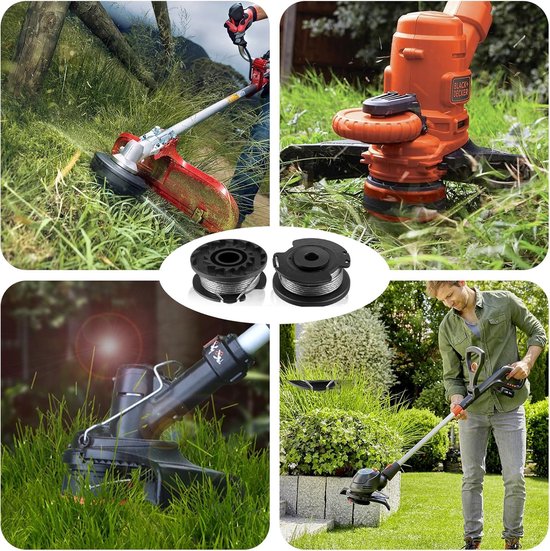 Maaidraad Set Geschikt - Snijdraadspoel - 4 Stuks - Ø 1,6 MM - Draadspoel voor Grastrimmer - 5 Meter - Trimmerdraad - Maaiaccessoires - Strimmer Bijlagen Onderdeelnummer F016800569 - Spool & Lijn Vervanging geschikt voor Bosch van Merkloos	 — afbeelding 2