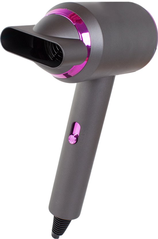 Haardroger met Ionisatie – 2800W – 3 Warmtestanden – fohnborstel – Verstelbare Snelheid fohn – haar droger – Antipluis Föhn voor Alle Haartypes - 35284