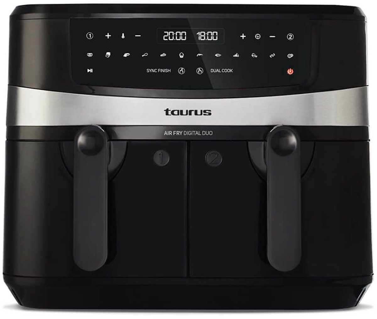 TAURUS Air Fry Digital Duo Frituurpan Zwart
