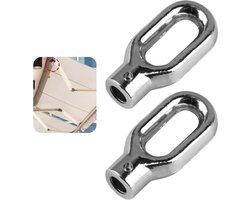 Allecto Plus - 2 stuks Lieruitgangsringen van Aluminiumlegering voor Rolgordijn en Rolbanner - Elegant Ontwerp voor Buitenshuis Gebruik - Luifel Hefmachine