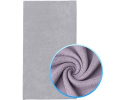 Funnies Strandlaken XXL Grijs Extra groot - 100x200 cm - Strandhanddoek - Hoogwaardig Katoenen OEKO-TEX - 500 gram/m2 Luxe Dikte - Extra zacht - Sneldrogend Badhanddoek - Ideaal voor Strand, Sauna, Zwembad, Vakantie en Sport - Badlaken