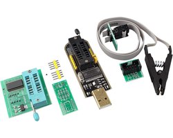Allecto Plus - EEPROM Flash BIOS USB programmeur CH341 + SOIC8 SOP8 testclip + SPI Flash 1.8V adapter - Programmeerapparaat voor 24-serie 25.