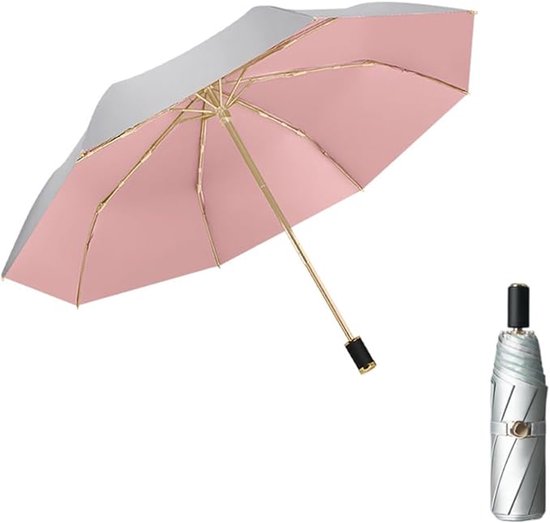 Parasol Regen Vrouwen Titanium Zilver Super Anti U... – Vicedeal