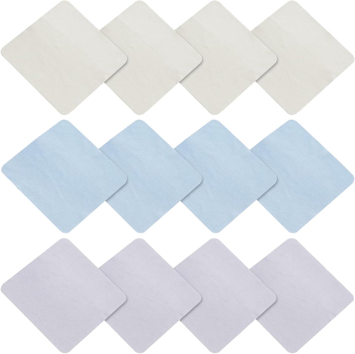 Inovra Plus - Brillenpoetsdoeken 12 stuks 15x15 cm - Microvezeldoeken voor brillen en meer - Diverse kleuren - Reinigingsdoekjes voor brillenglazen, sieraden, beeldschermen en mobiele telefoons