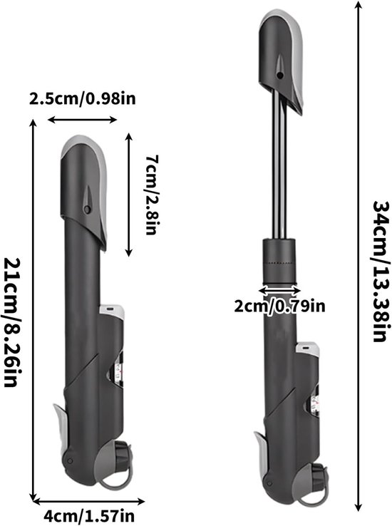 Bike Pump, Bike Tyre Pump,Draagbare luchtpomp - Niet-slip lichtgewicht compressor, snelle inflatie, digitale meter, buitenavonturen van CYCPLUS — afbeelding 5