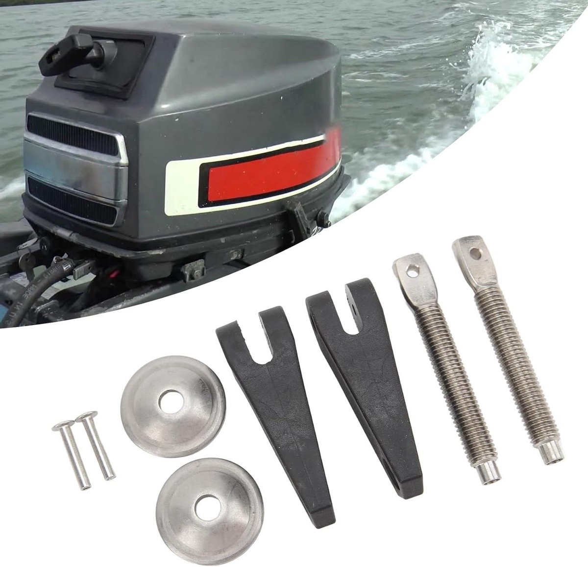 Allecto Plus - Vervangingsonderdelen voor Buitenboordmotor - Klemhandgreep en Schroefset - Passend voor Motor 2SH & 8SN - 6G1 4311600 6E0 43118 00 00