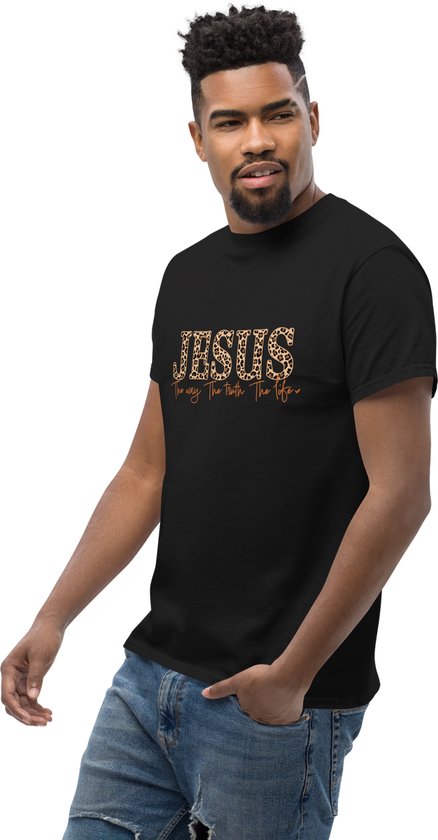 T-shirt Verset biblique Femme et Homme - Jésus Le Chemin La Vérité La Life - Zwart - XL