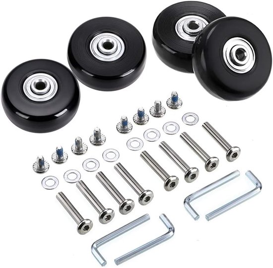 Casters 90mm bagage koffer vervangen wielen assen deluxe reparatie met