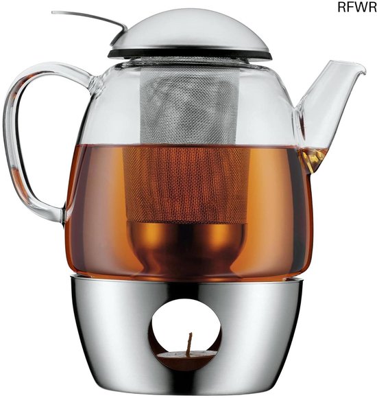RORA Glazen Theepot Set Glas Automatische Luie Thee Set Magnetische Roterende Kungfu Hittebestendige Theepot Pak met 6 stks Theekopjes (Theepot met 6 stks Kom