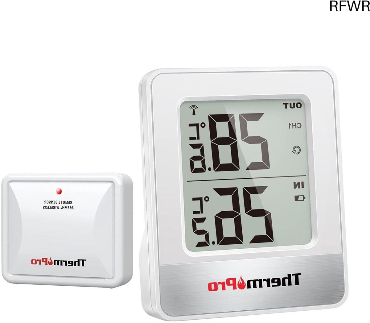 RFWR® Draadloze thermometer voor binnen en buiten met waterdichte buitensensor