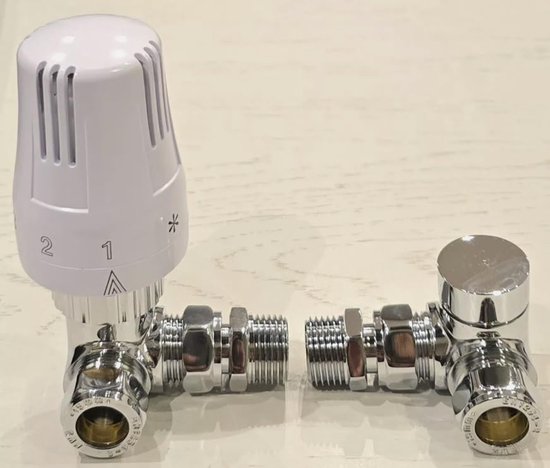 RFWR® Thermostatische Radiator Valve met Lockshield Valve 15mm Set | bol