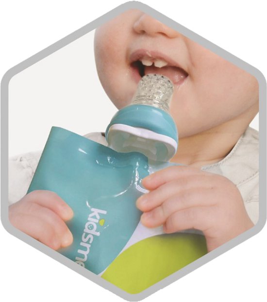 KidsMe Koppelstuk voor knijpzakje - blauw van Merkloos — afbeelding 3