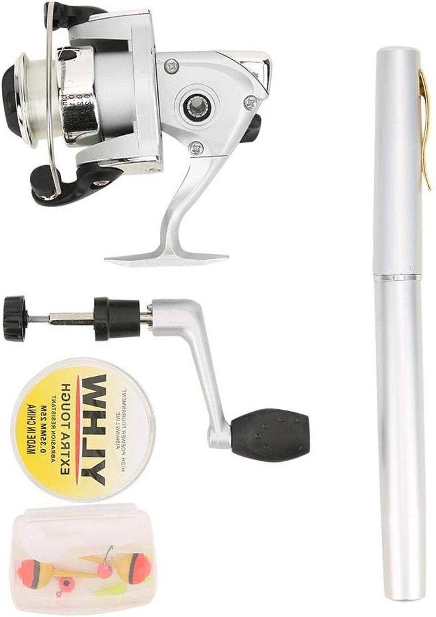 Mini Telescopische Pocket Hengel Pen Set met Spinning Reel - Voor Zoutwater, Zoetwater en Zeevangst