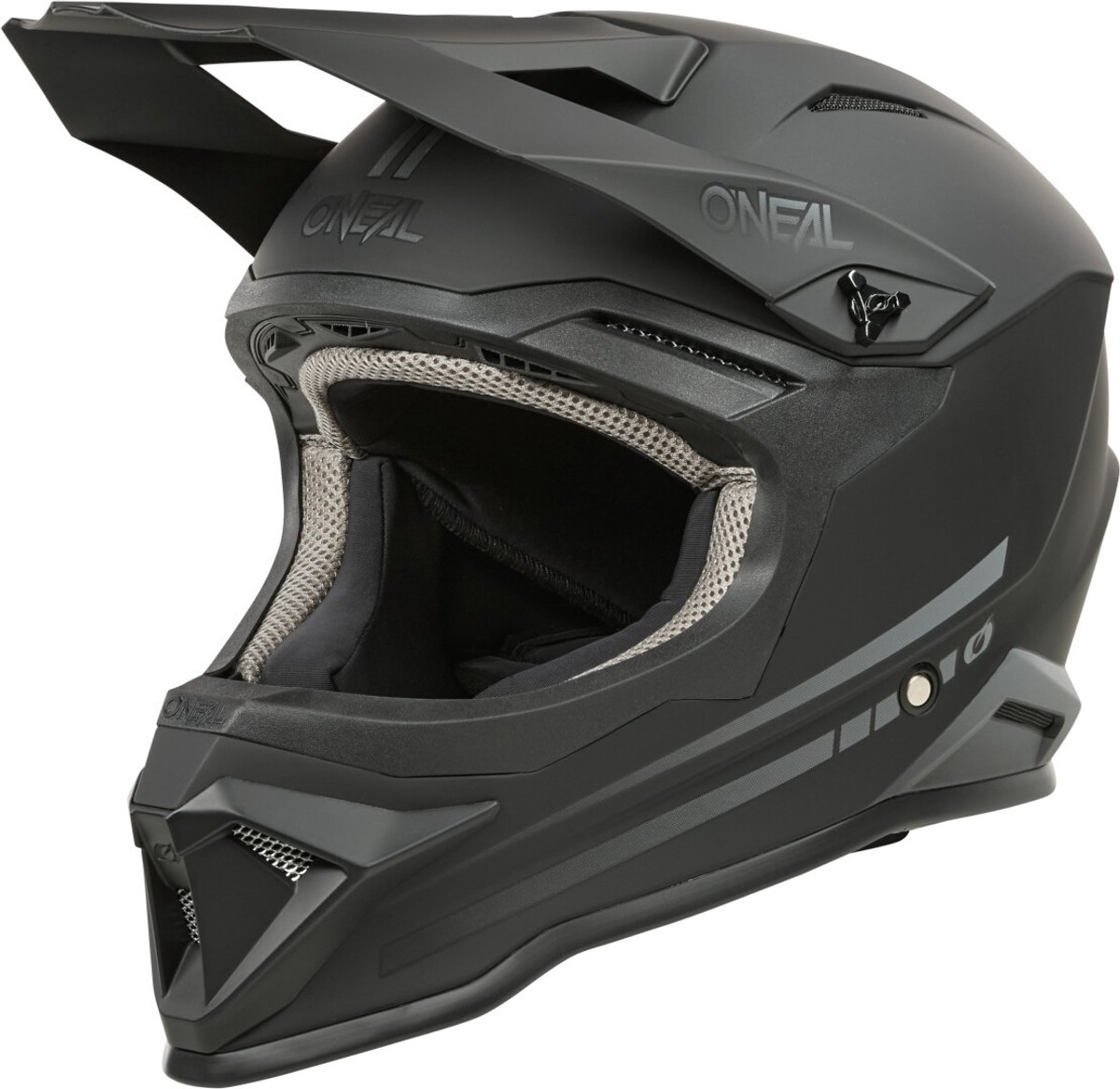 O'NEAL 1SRS Solid Black Kids Motocross Helmet - Maat YL - Helm