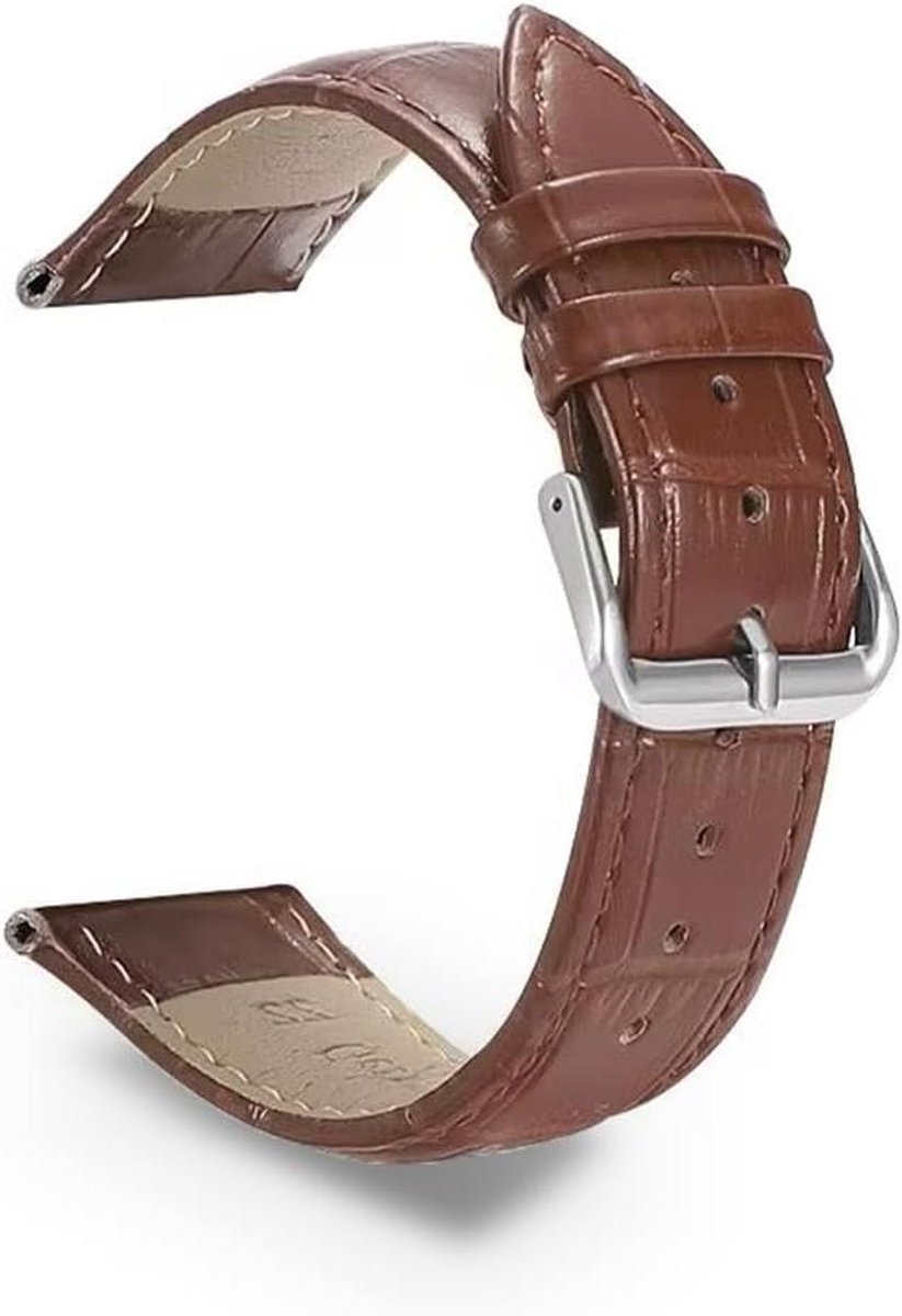 Allecto Plus - Leren horlogebandje met krokodillenpatroon voor heren en dames - Elegant en duurzaam - Snelsluiting - Vervanging van kalfsleer - Breedte leren armband