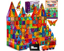 foto van By Baboo® Magnetic Tiles XL Pakket - Magna Magnetische Tegels Speelgoed - Magnetisch Bouwspeelgoed Cadeau Jongens Meisjes Constructie - Mind Educatief Montessori Kinderspeelgoed 3 Jaar, 4 jaar, 5 jaar, 6 jaar, 7 jaar, 8 jaar, 9 jaar, 10 jaar, 11 jaar