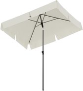 LifeGoods Parasol - Tuin - Balkonparasol - 200x125cm - 30° Kantelbaar - Waterdicht - met Hoes - Crème