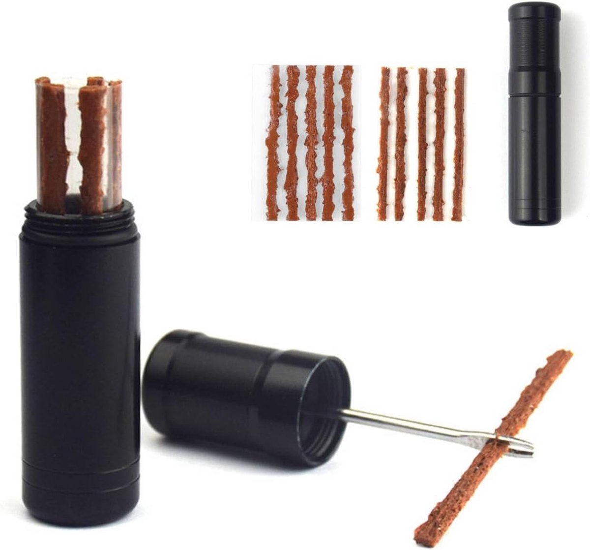 Allecto Plus - Fietsbandgereedschap voor bandenpech met 10 stuks reparatieset en bandenreparatieruimer professioneel - Handige toolset voor fietsbandenrepair.