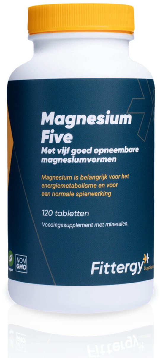 Fittergy Supplements Magnesium Five - 2 x 120 tabletten - Voordeelverpakking